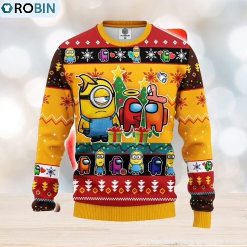 Minion Among Us Funny Ugly Christmas Sweater Amazing Gift Men And Women Christmas Gift