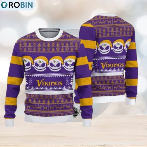 Minnesota Vikings Christmas Reindeer Pattern Ugly Sweater For Men Women