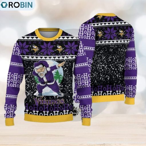 Minnesota Vikings Christmas Santa Claus Ugly Sweater For Men Women
