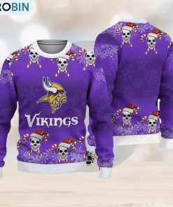 minnesota-vikings-christmas-skull-3d-needle-ugly-sweater-gifr-for-fans-1