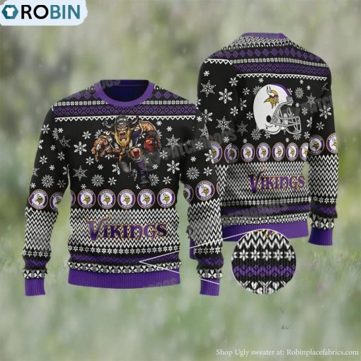 Minnesota Vikings Ugly Christmas Sweater 3D NFL Football Fan Gift