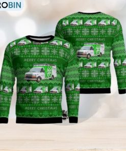 Minot, North Dakota, Trinity Health Community Ambulance Aop Christmas Ugly Sweater 3D