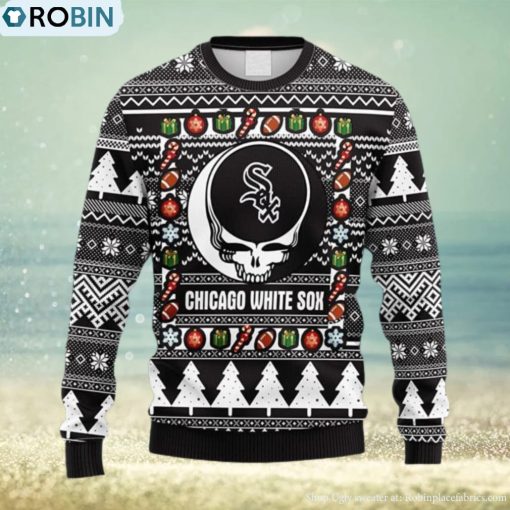 MLB Chicago White Sox Grateful Dead Fleece 3D Sweater For Men And Women Gift Ugly Christmas