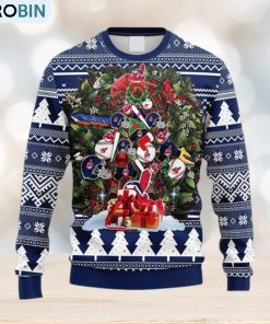 MLB Cleveland Indians Tree Fleece 3D Sweater For Men And Women Gift Ugly Christmas