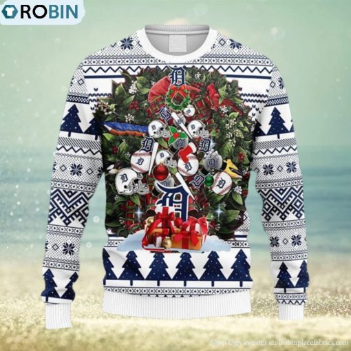 MLB Detroit Tigers Christmas Tree Ugly 3D Sweater For Men And Women