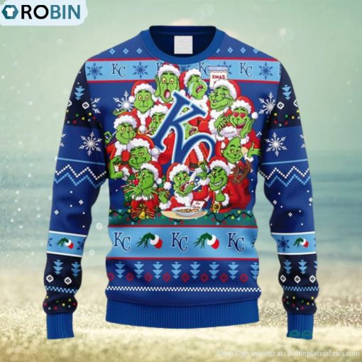 MLB Kansas City Royals 12 Grinch Xmas Day Christmas Ugly 3D Sweater For Men And Women