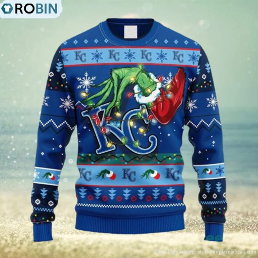 MLB Kansas City Royals Grinch Christmas Ugly 3D Sweater For Men And Women