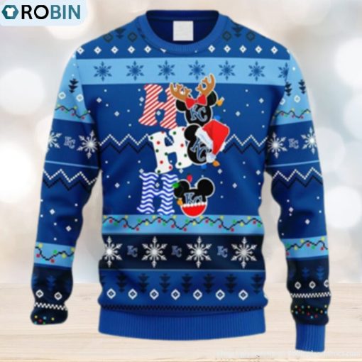 MLB Kansas City Royals HoHoHo Mickey Christmas Ugly Sweater For Men Women