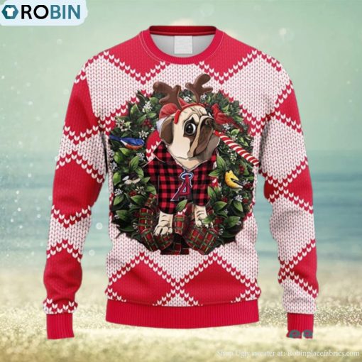 MLB Los Angeles Angels Pub Dog Christmas Ugly 3D Sweater For Men And Women