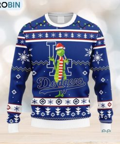 MLB Los Angeles Dodgers Funny Grinch Christmas Ugly 3D Sweater For Men And Women