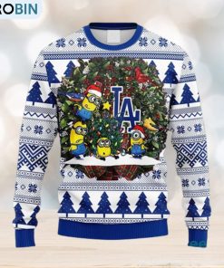 MLB Los Angeles Dodgers Minion Christmas Ugly 3D Sweater For Men And Women