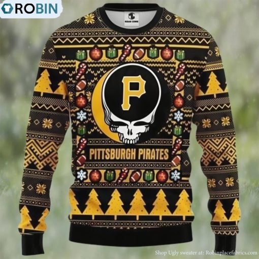 Mlb Pittsburgh Pirates Grateful Dead Ugly Christmas Sweater