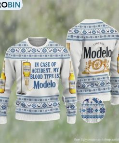 Modelo Beer Ugly Christmas Sweater, Gifts For Beer Lovers
