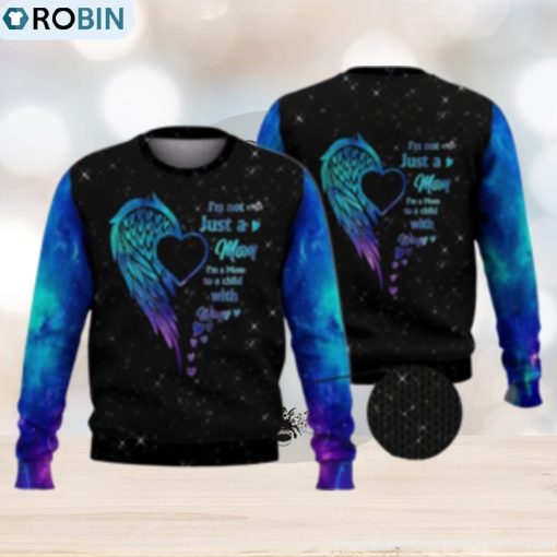Mom To A Child With Wings 3D Full Print Ugly Sweater Christmas Gift Sweater