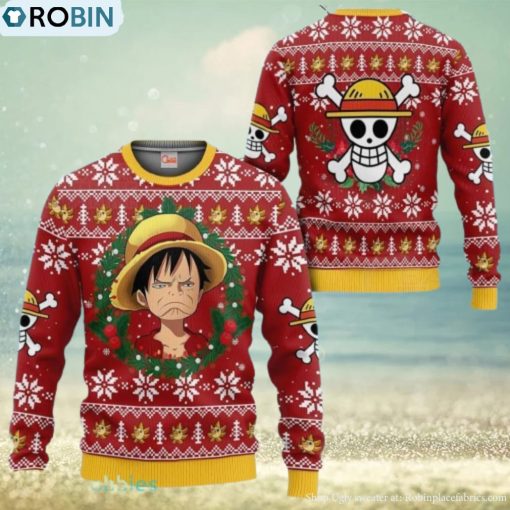 Monkey D. Luffy Ugly Christmas Sweater 3D Xmas Gift For Men And Women