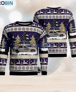 Montezuma Police Department K 9 Ford CVPI, Montezuma, Georgia Christmas AOP Ugly Sweater For Men Women