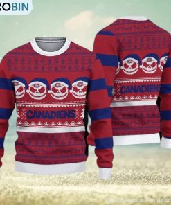 Montreal Canadiens Christmas Reindeer Pattern Ugly Sweater For Men Women Montreal Canadiens Christmas Reindeer Pattern Ugly Sweater For Men Women