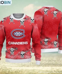Montreal Canadiens Christmas Skull AOP Carols Ugly Sweater
