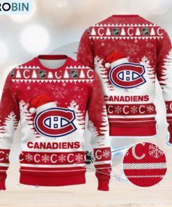 montreal-canadiens-nhl-ice-hockey-christmas-santa-hat-aop-print-3d-ugly-sweater-1