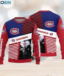 Montreal Canadiens Skull Pattern Knitted Sweater For Christmas