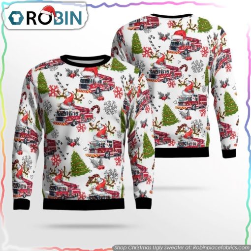 Morrisville Fire Rescue Ugly Christmas Sweater Christmas Gifts For Firefighters