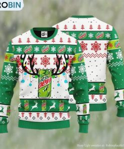 Mountain Dew Reindeer Ugly Christmas Sweater