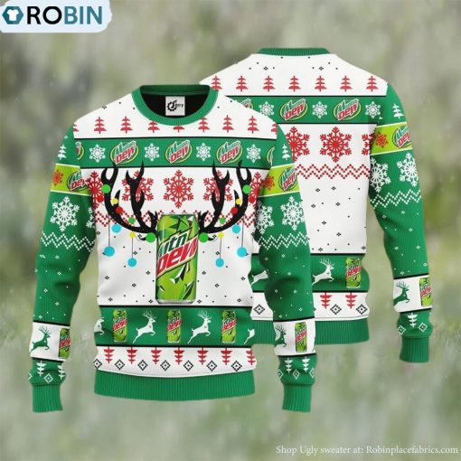 Mountain Dew Reindeer Ugly Christmas Sweater