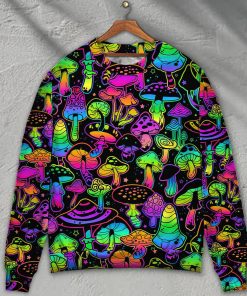 Mushroom Stunning Neon Magic Amazing Style Christmas Ugly Sweater, Sweatshirt Mushroom Stunning Neon Magic Amazing Style Christmas Ugly Sweater, Sweatshirt