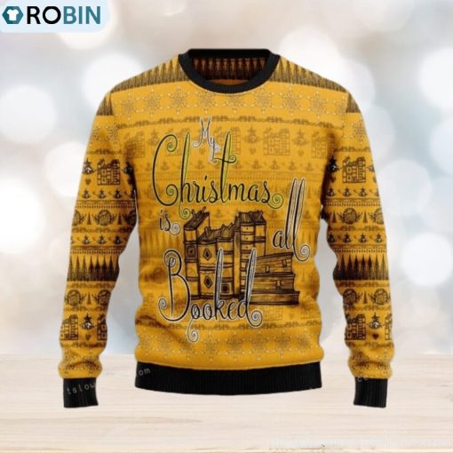 My Christmas Is All Booked Womens Ugly Sweater