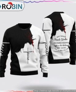 My God Jesus Ugly Christmas Sweater Gifts For Christians