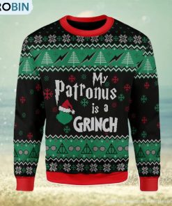 My Patronus Is A Grinch Ugly Christmas Sweater, Xmas Gift Men And Women