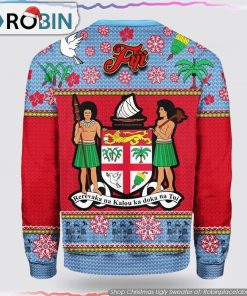 Namishirt Fiji Christmas Sweater Santa Claus Polynesian Tattoo Namishirt Fiji Christmas Sweater Santa Claus Polynesian Tattoo