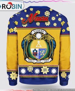 Namishirt Nauru Christmas Sweater Santa Claus Polynesian Tattoo