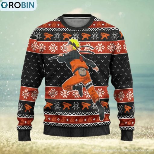 Naruto Uzumaki Anime Xmas Ugly Christmas Sweater Gift For Men Women
