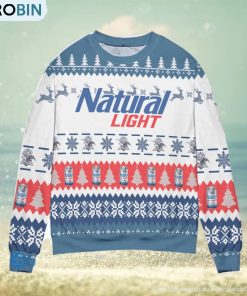 Natural Light Beer Christmas Pattern Ugly Christmas Sweater For Men And Women