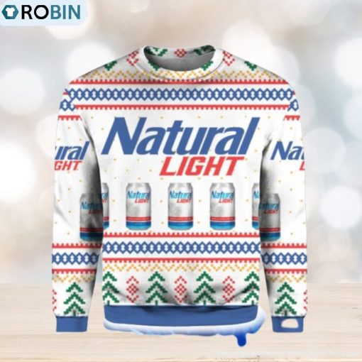 Natural Light Can Beer All Over Print 3D Hoodie, T Shirt, Christmas Sweater