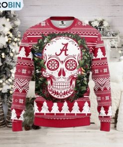 ncaa-alabama-crimson-tide-skull-flower-ugly-christmas-sweater-all-over-print-sweatshirt-1