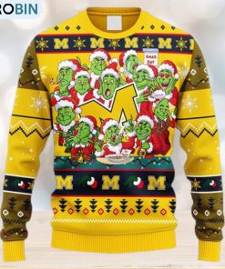 NCAA Christmas Michigan Wolverines 12 Grinch Xmas Day Christmas Ugly Sweater For Men Women NCAA Christmas Michigan Wolverines 12 Grinch Xmas Day Christmas Ugly Sweater For Men Women