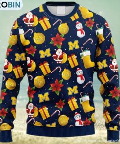 ncaa-christmas-michigan-wolverines-santa-claus-snowman-christmas-ugly-sweater-for-men-women-1