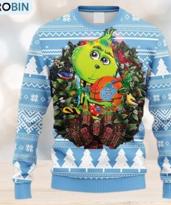 NCAA Christmas North Carolina Tar Heels Grinch Hug Christmas Ugly Sweater For Men Women