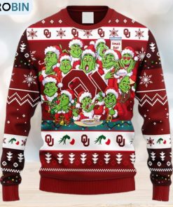 NCAA Christmas Oklahoma Sooners 12 Grinch Xmas Day Christmas Ugly Sweater For Men Women NCAA Christmas Oklahoma Sooners 12 Grinch Xmas Day Christmas Ugly Sweater For Men Women