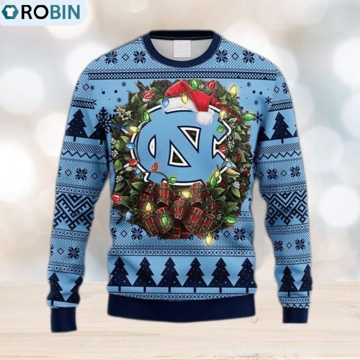 NCAA North Carolina Tar Heels Christmas Ugly 3D Sweater For Men And Women
