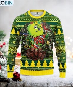 Ncaa Oregon Ducks Grinch Hug Ugly Christmas Sweater, All Over Print Sweatshirt