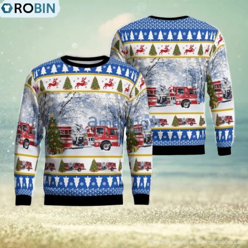 Neffs, Ohio, Neffs Fire Department Christmas Ugly Sweater For Men Women