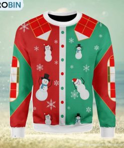 Nell’s Snowmen On The Kelly Clarkson Show Ugly Christmas Sweater, Xmas Gift Men And Women