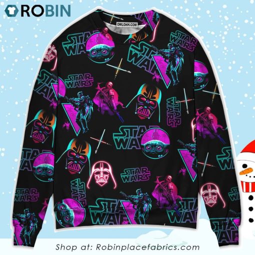 Neon Star Wars Sweater, Christmas Gifts