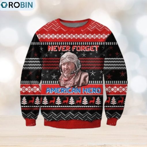 Never Forget American Hero Knitting Pattern For Womens Ugly Sweater