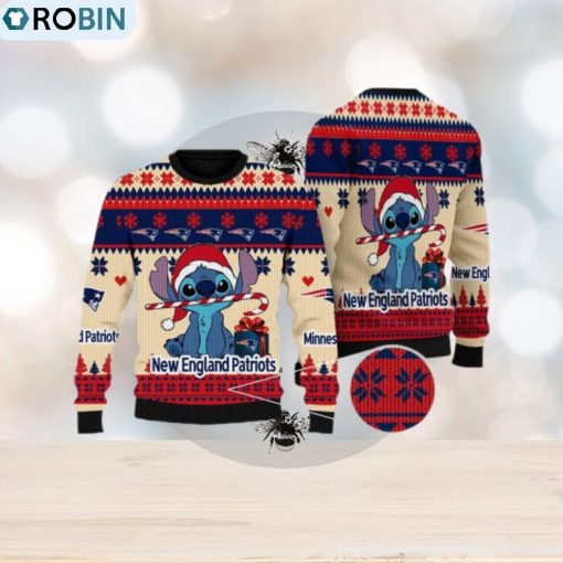 New England Patriots NFL Stitch New Ugly Christmas Sweater For Men And Women Gift Fans