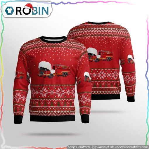 New Jersey Newark Fire Department AOP Sweater Gifts For Firefighters In New Jersey