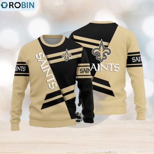 New Orleans Saints Basic Pattern Ugly Christmas Sweater